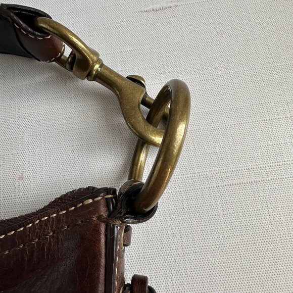 Coach Chelsea Laced Med Duffle Bag Brown Pebble Leather: Vintage 2006 Coach - Picture 4 of 12